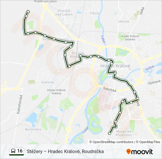16 Bus Line Map
