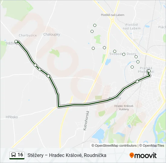 16 Bus Line Map