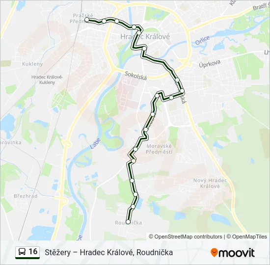 16 Bus Line Map