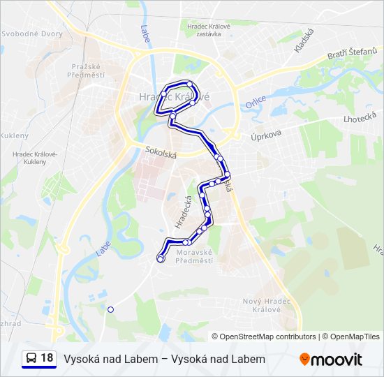 Автобус 18: карта маршрута