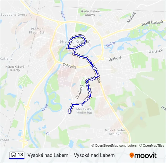 18 Bus Line Map