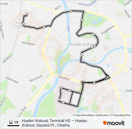 19 Bus Line Map