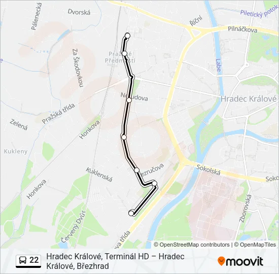 22 Bus Line Map