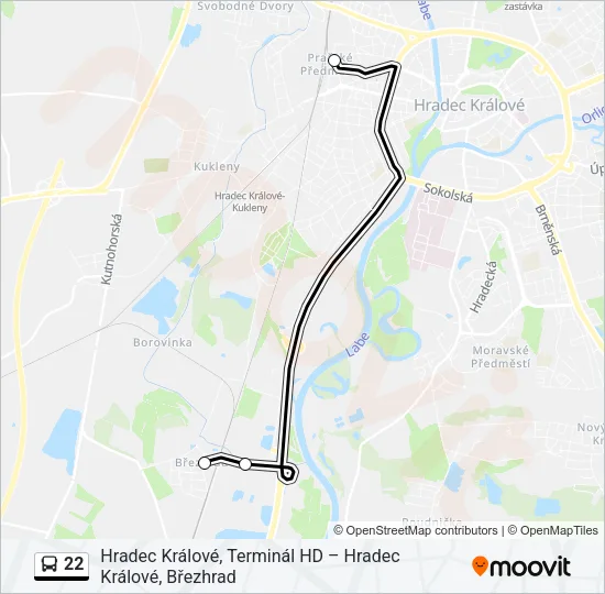 22 Bus Line Map