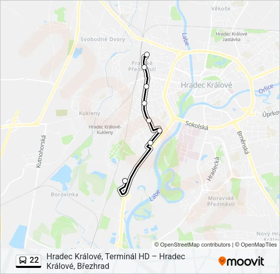 22 Bus Line Map