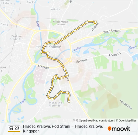 23 Bus Line Map