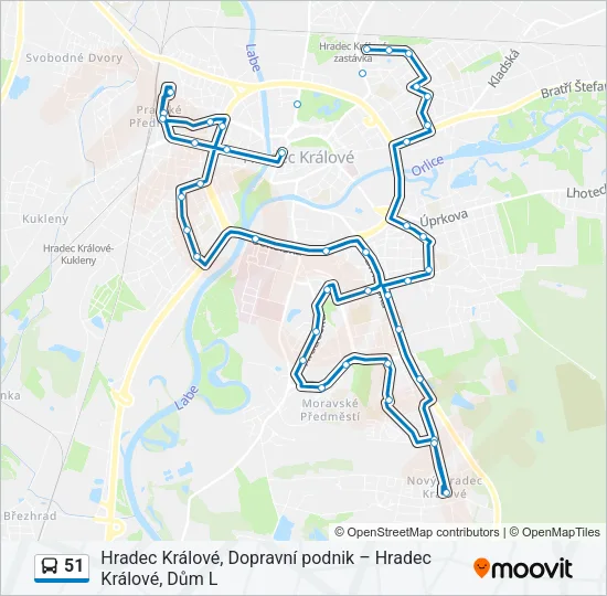 51 Bus Line Map