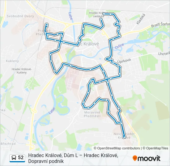52 Bus Line Map