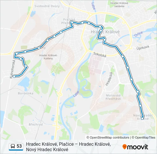 53 Bus Line Map