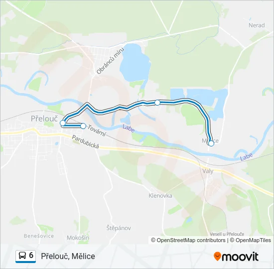Автобус 6: карта маршрута