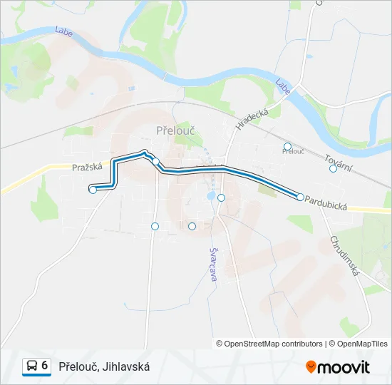 Автобус 6: карта маршрута