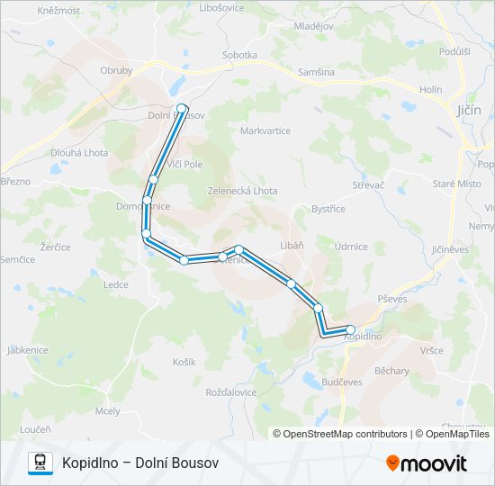 Поезд OS 25574: карта маршрута