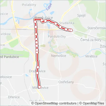 1 Trolleybus Line Map