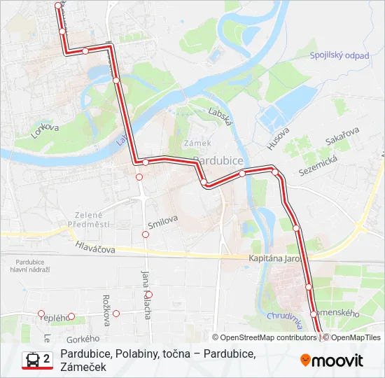 2 Trolleybus Line Map