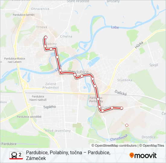 2 Trolleybus Line Map