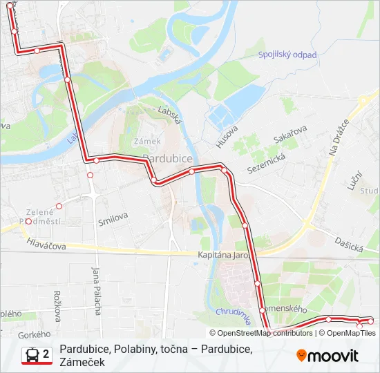 2 Trolleybus Line Map