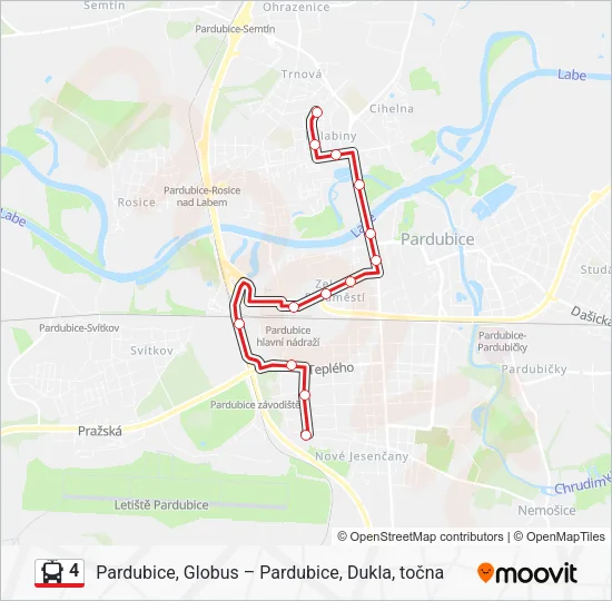 4 Trolleybus Line Map