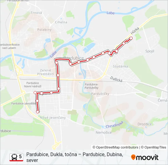 5 Trolleybus Line Map