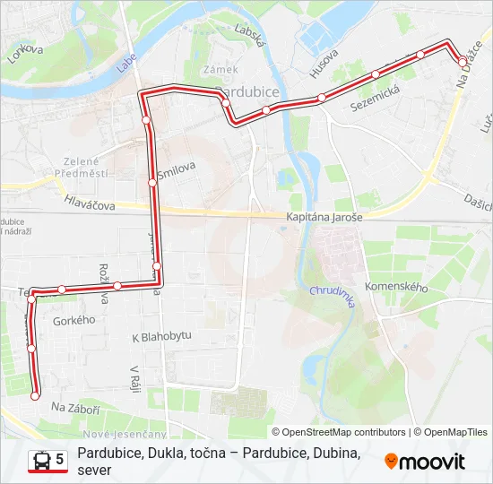 5 Trolleybus Line Map