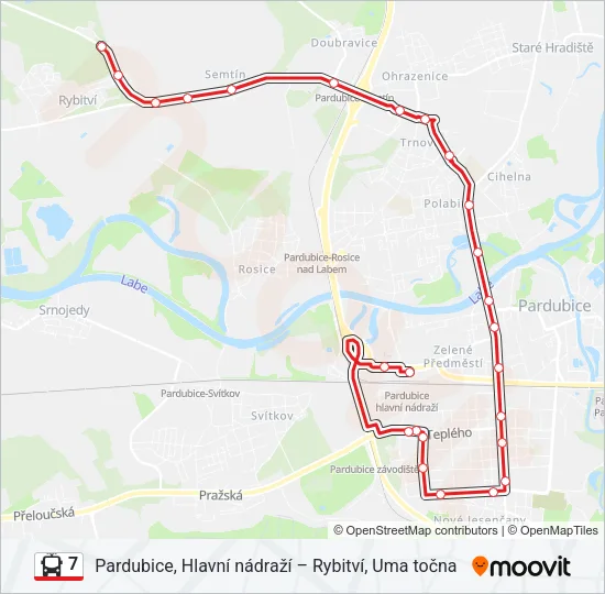 7 Trolleybus Line Map
