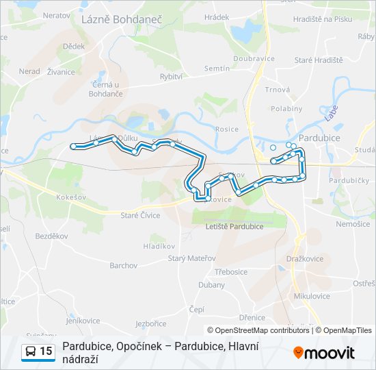 15 Bus Line Map