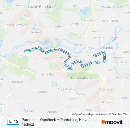 15 Bus Line Map