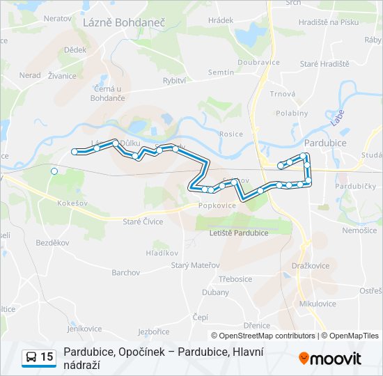 15 Bus Line Map