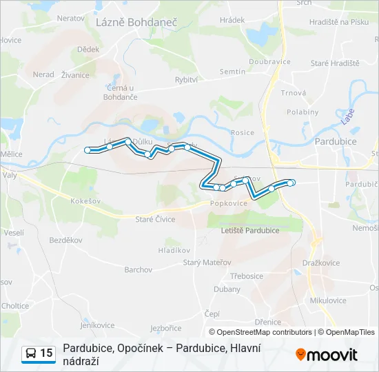 15 Bus Line Map