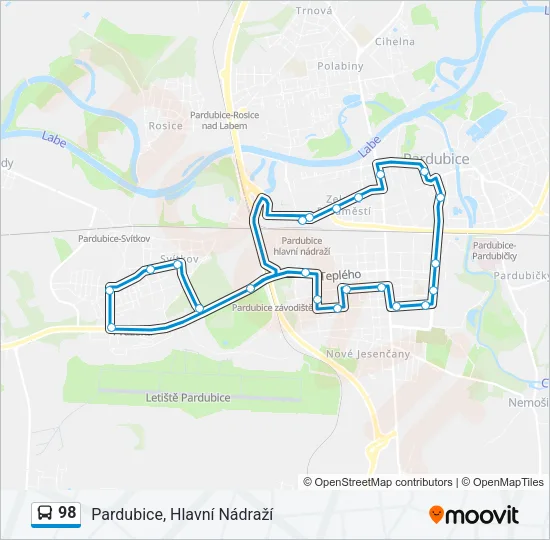 98 Bus Line Map