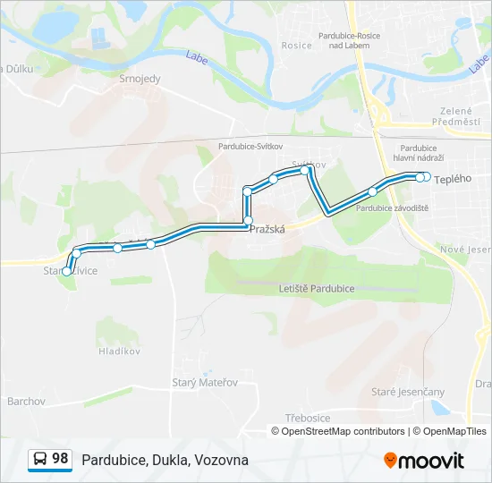 98 Bus Line Map