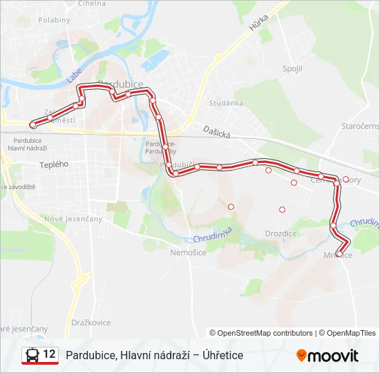 12 Trolleybus Line Map