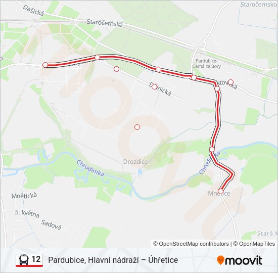 Троллейбус 12: карта маршрута