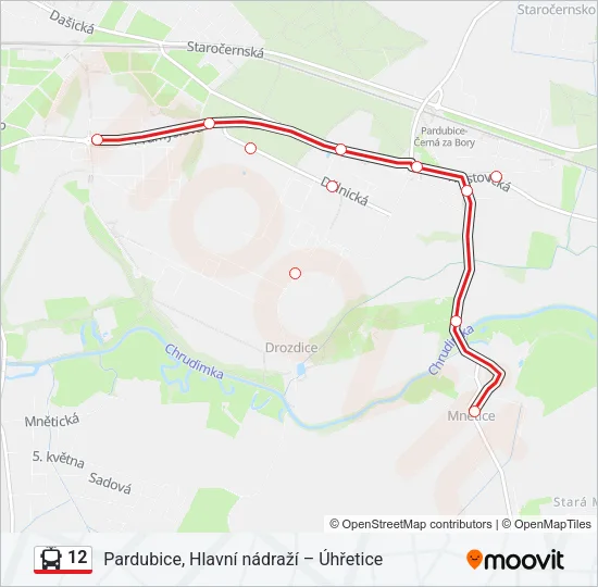 12 Trolleybus Line Map