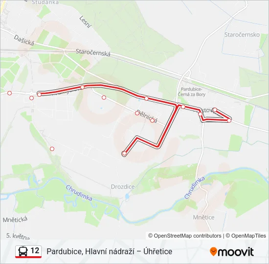 12 Trolleybus Line Map
