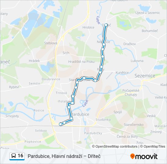 16 Bus Line Map