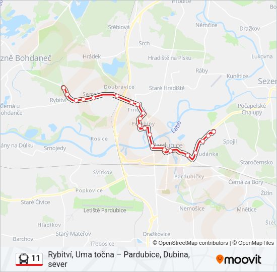 Троллейбус 11: карта маршрута