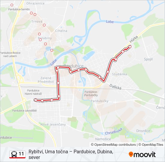 Троллейбус 11: карта маршрута