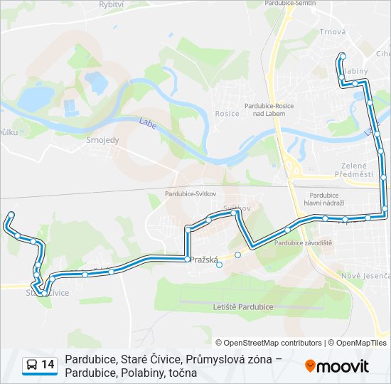 14 Bus Line Map