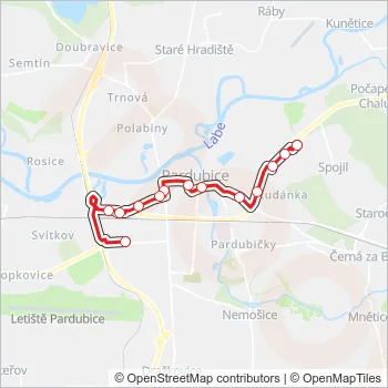 13 Trolleybus Line Map