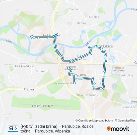 6 Bus Line Map
