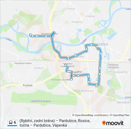 6 Bus Line Map