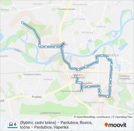 6 Bus Line Map
