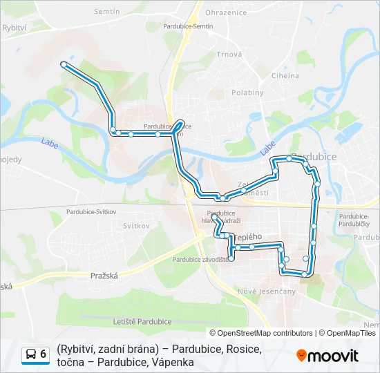 6 Bus Line Map