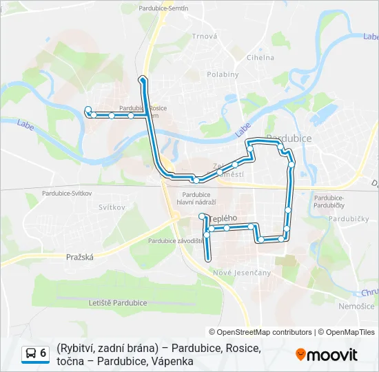 6 Bus Line Map