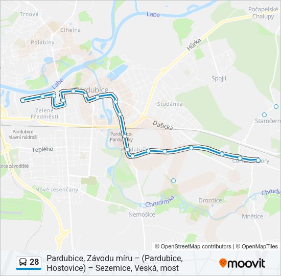 Автобус 28: карта маршрута