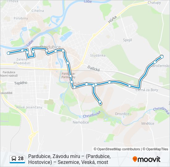 28 Bus Line Map