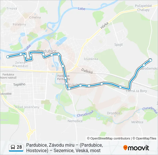 28 Bus Line Map