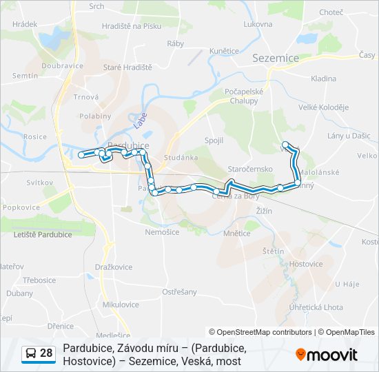 Автобус 28: карта маршрута