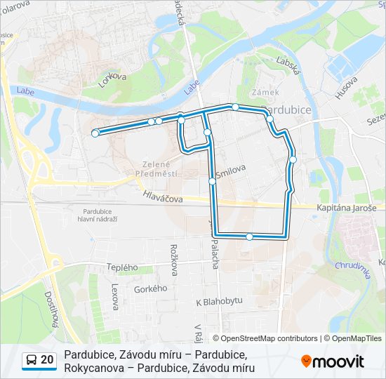 20 Bus Line Map