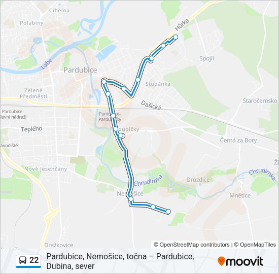 22 Bus Line Map